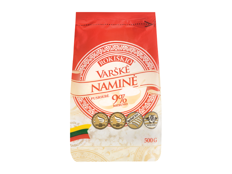 Pusriebė varškė 9 %, 500 g
