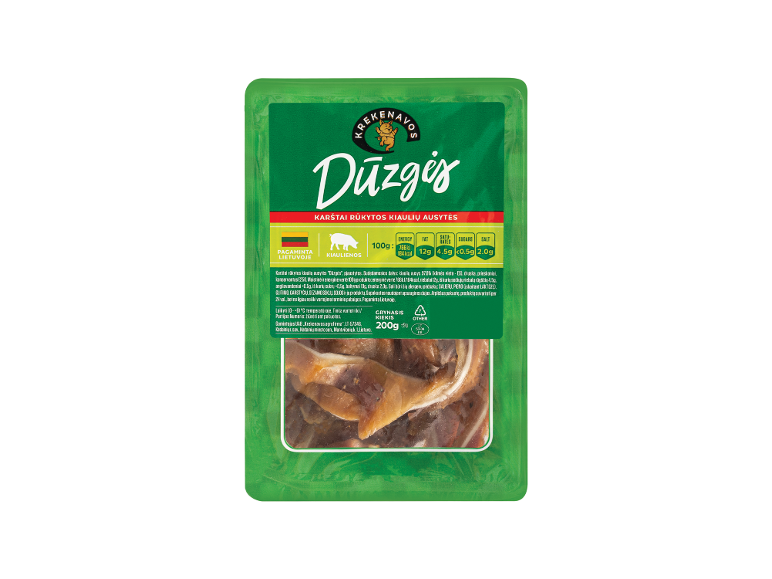 Karštai rūkytos kiaulių ausytės, 200 g