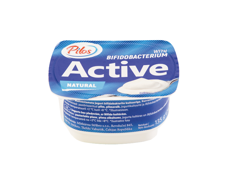 Pilos Active natūralus jogurtas su bifidobakterijomis, 135 g