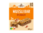Muesli batonėlis su žemės riešutais, 8 batonėliai, 200g, Nutri-Score A.