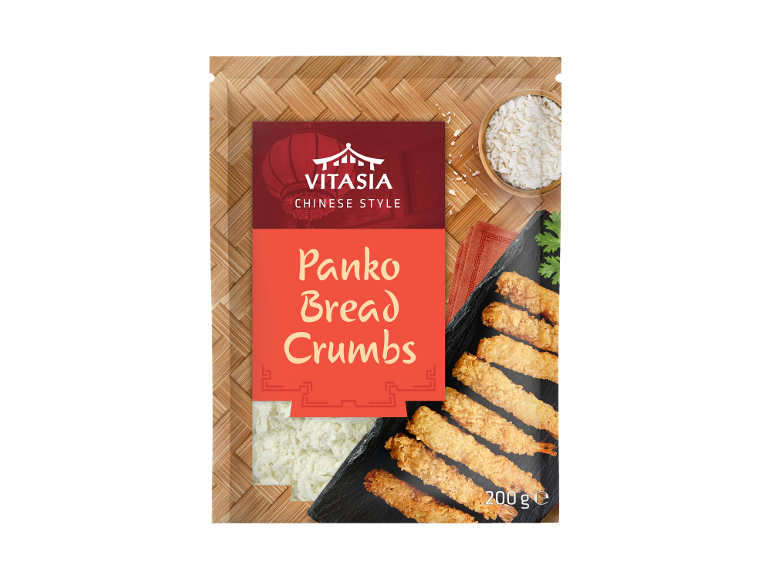 Kinų stiliaus Panko džiūvėsėliai su apkeptomis krevetėmis, 200 g