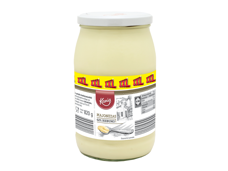 Kania 62% riebumo majonezas, 820 g