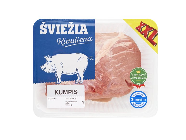 Šviežia kiauliena, kumpis, XXL pakuotė