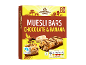 Miusli batonėliai su šokoladu ir bananais, 8 batonėliai, 200g, Sąžininga prekyba, Vegetariškas.