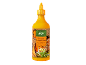 Sriracha kreminis padažas geltoname butelyje, puikiai tinka mėsai, žuviai, ryžiams ir kitiems patiekalams.