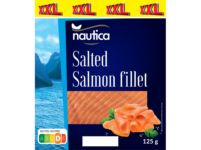 Nautica XXL sūdyta lašišos filė, 125 g