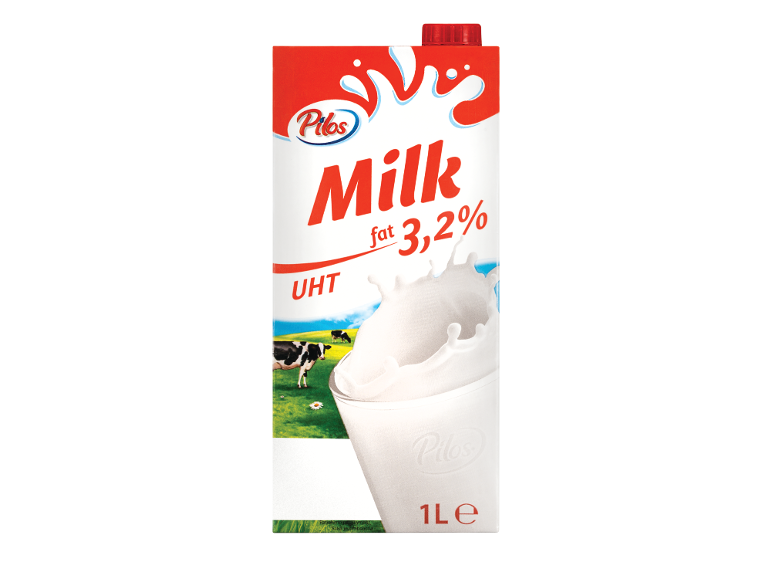 'Pilos' UHT pienas, 3,2 % riebumo, 1 l pakuotėje