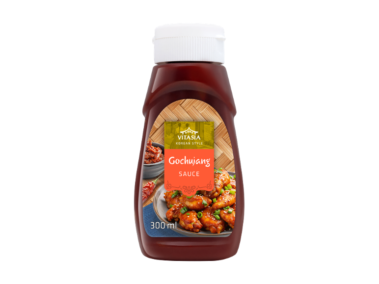 'Vitasia' prekės ženklo korejietiško Gochujang padažo buteliukas, 300 ml.
