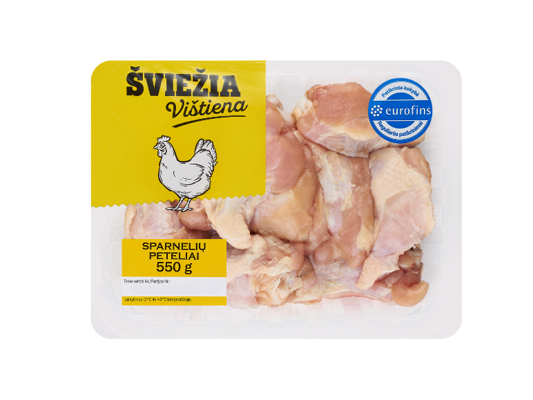 Švieži viščiukų sparnelių peteliai, 550 g