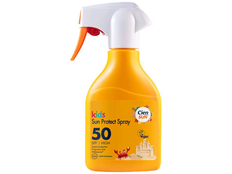 CIEN Sun kids apsauginis purškiklis nuo saulės SPF 50 su purkštuvu