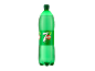 Plastikinis gazuoto citrinų ir žaliųjų citrinų skonio gėrimo '7UP' butelis