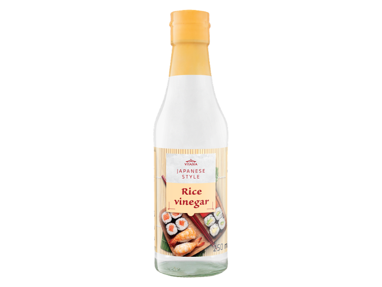 Japoniško stiliaus ryžių acto butelis su sušiu ir krevetėmis, 250 ml.