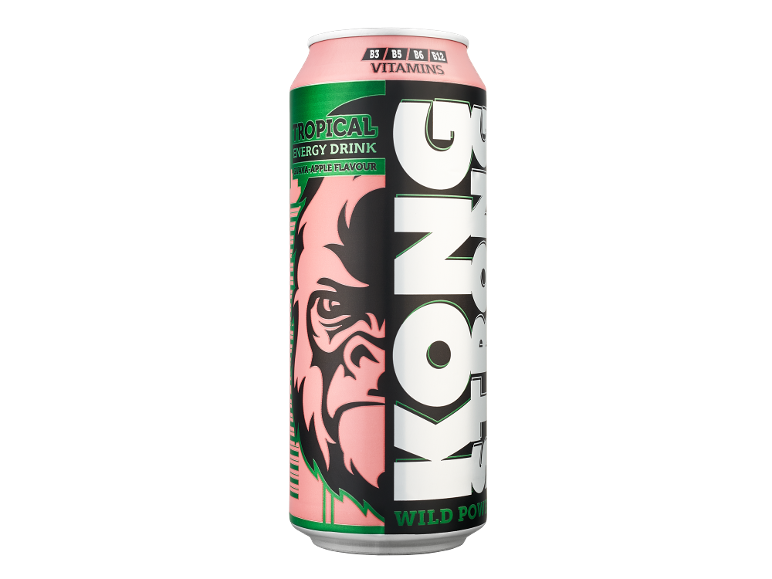 KONG STRONG Tropical energinis gėrimas, gvajavų ir obuolių skonio