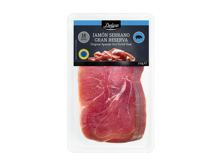 Serrano kumpio gran reserva pakuotė, brandinta 15 mėnesių, 150g.