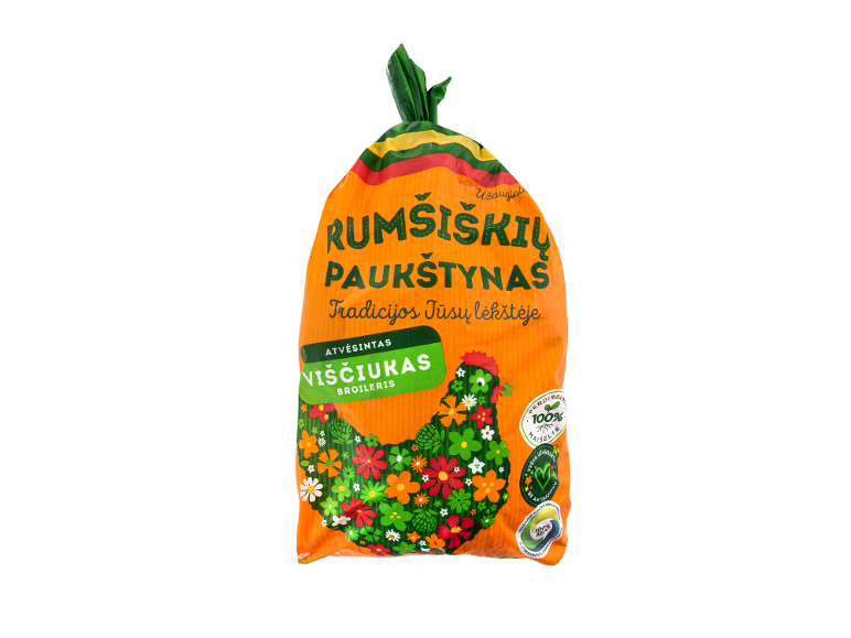 Atvėsintas viščiukas broileris pakuotėje