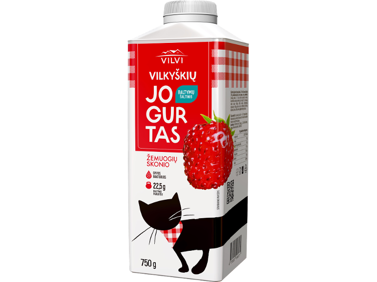 Žemuogių skonio geriamasis jogurtas, 750 g