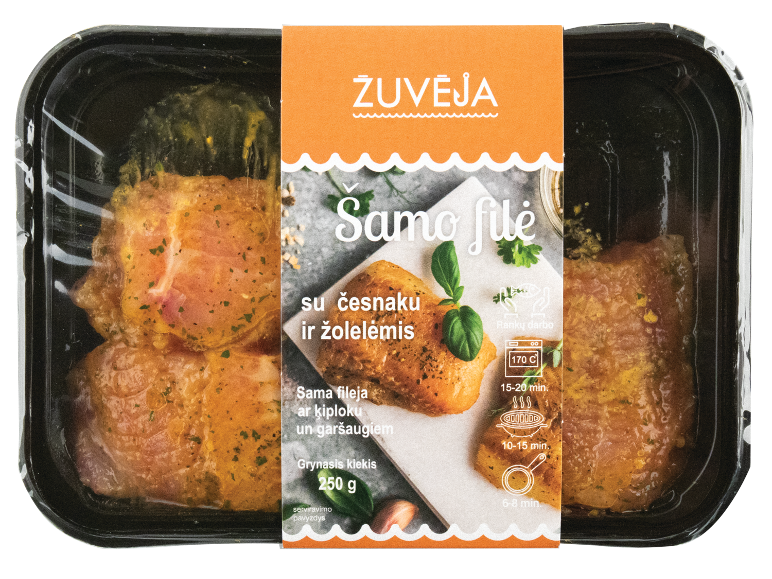 Šamo filė su česnaku ir žolelėmis, 250 g