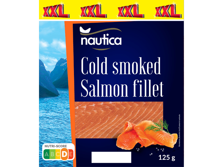 Nautica šaltai rūkyta lašišos filė, 125 g