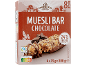 Dėžutė šokoladinių musli batonėlių, su 8 batonėliais po 25g, iš viso 200g.