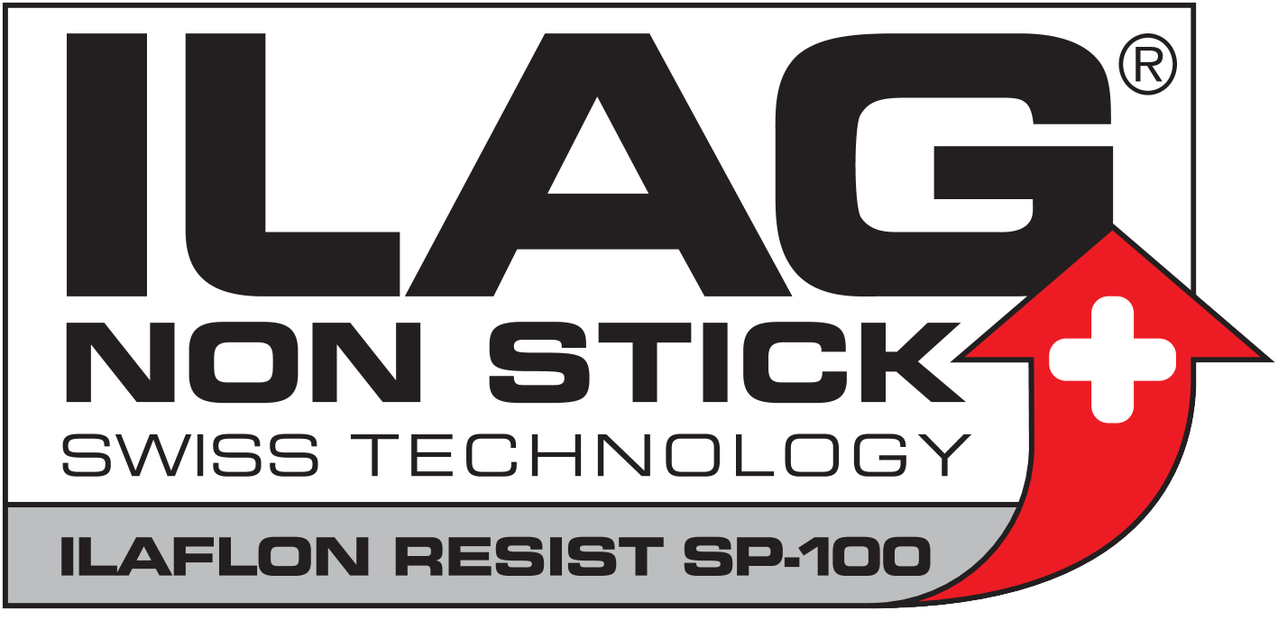 ILAG NON STICK SWISS TECHNOLOGY ILAFLON RESIST SP-100 logotipas
