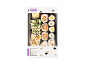 15 gabalėlių įvairių sušių rinkinys su maki ir uramaki.