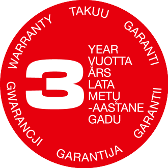 3 metų garantijos antspaudas