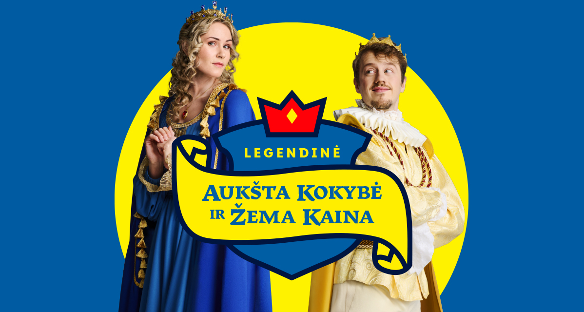 Karalius ir karalienė istoriniais kostiumais.