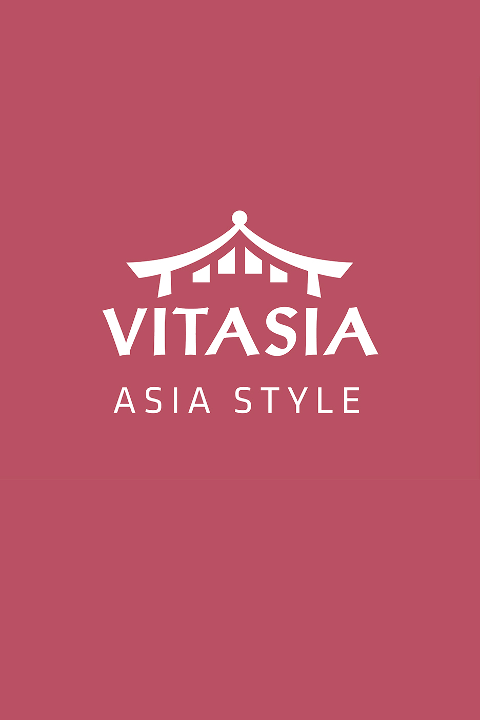 Logotipas su stilizuotu azijietišku stogu ir užrašu „VITASIA ASIA STYLE“.
