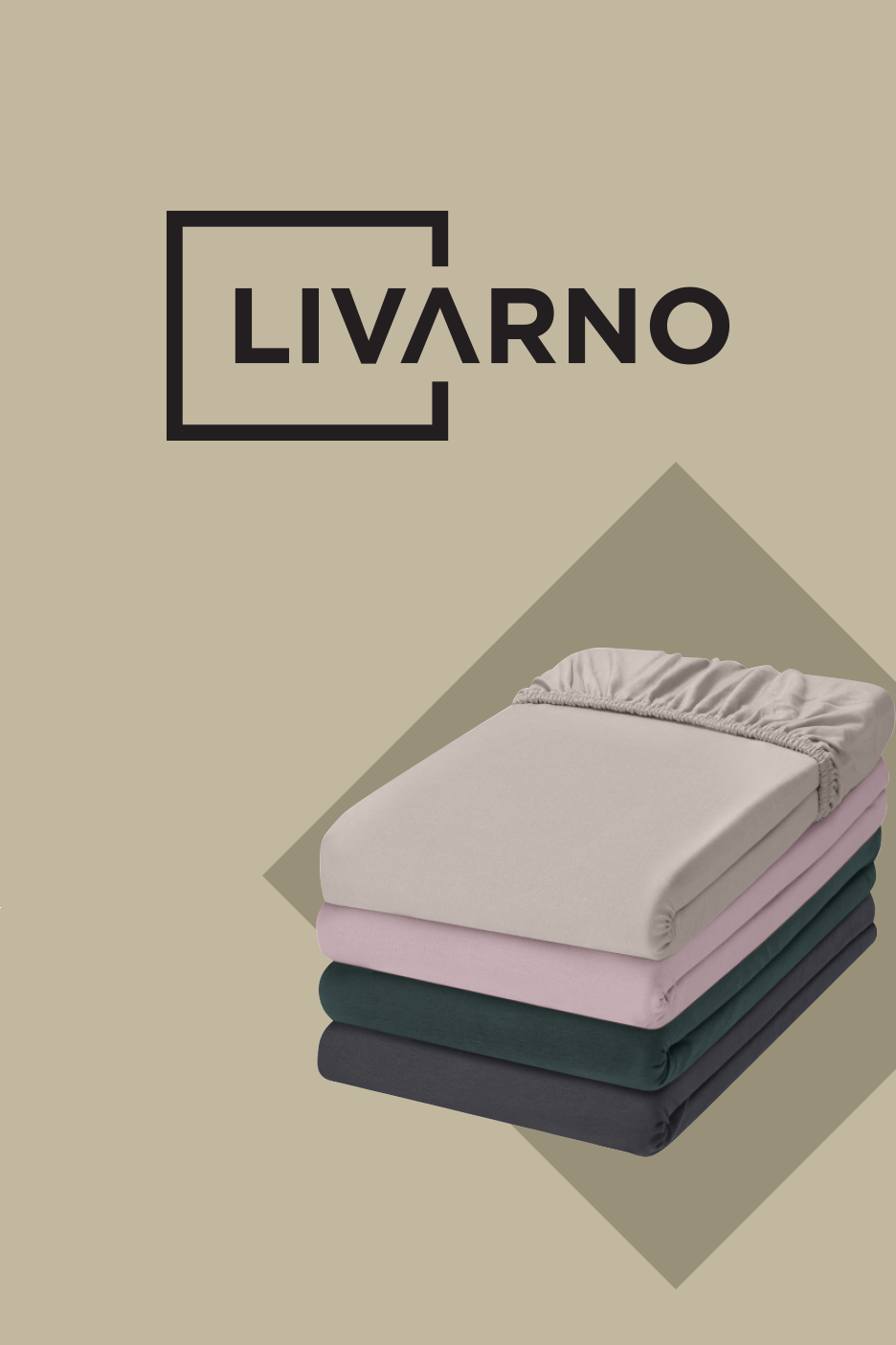 Livarno paklodės su guma, pilkos, rožinės, žalios ir tamsiai pilkos spalvos