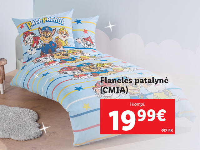 Spalvinga tekstilė su pamėgtais personažais