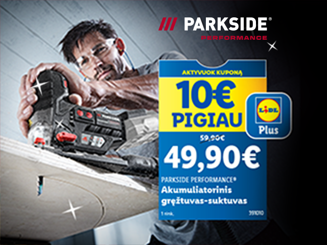 PARKSIDE®: TAU PAVYKS!