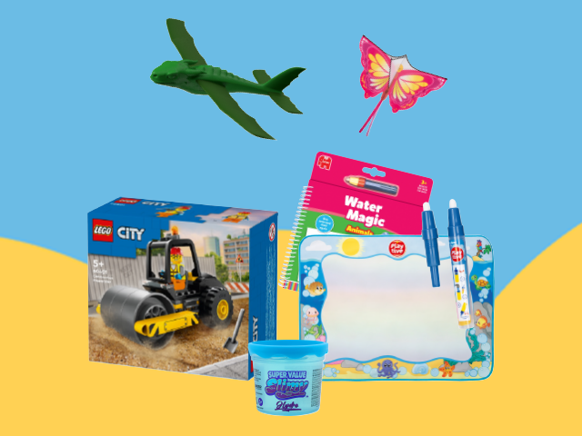 LEGO City kelio volelis, vandens rašikliai, vandens magija piešimo lenta ir kiti žaislai vaikams.