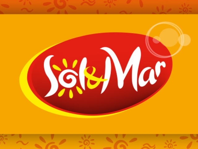 „Sol&Mar“ prekės ženklo logotipas, vaizduojantis saulę ir jūrą.