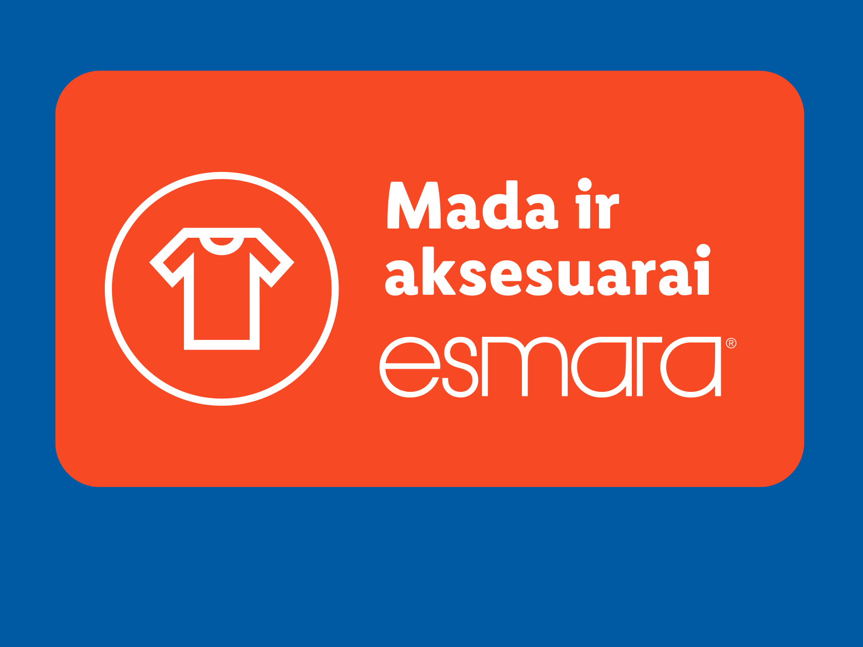 Mada ir aksesuarai, su marškinėlių ikona.
