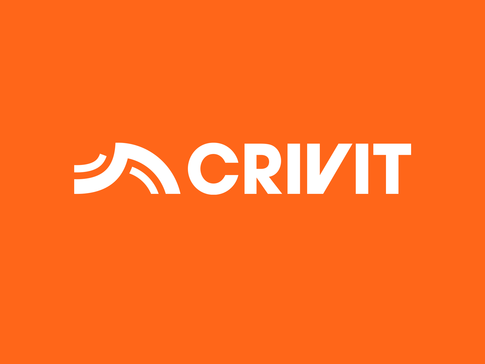 Crivit prekės ženklo logotipas oranžiniame fone.