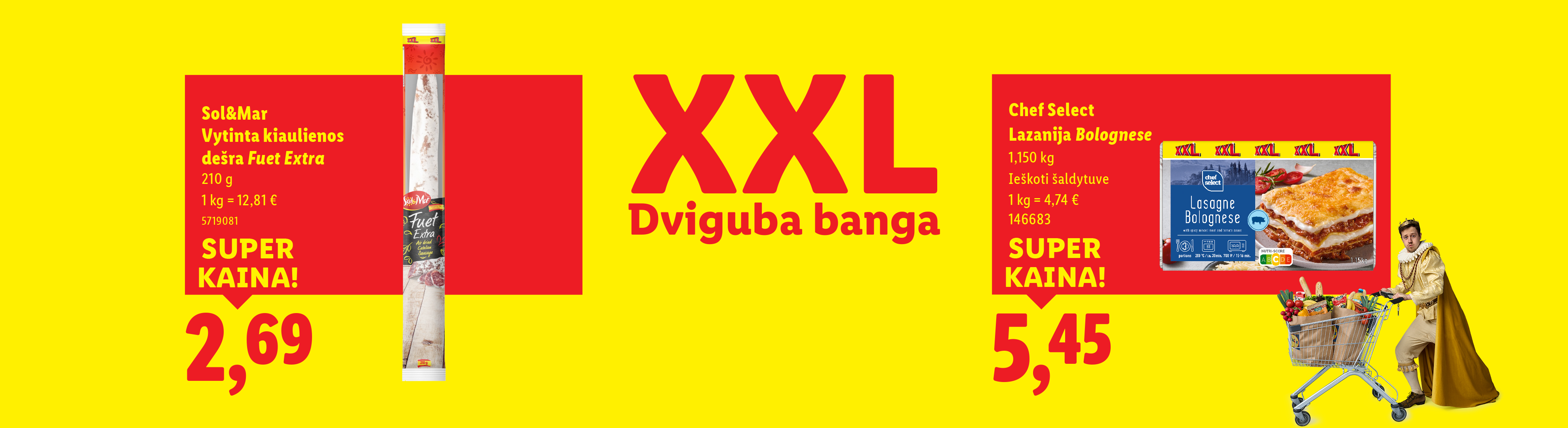 Chef Select Lazanija Bolognese XXL dydžio pakuotė už ypatingą kainą.