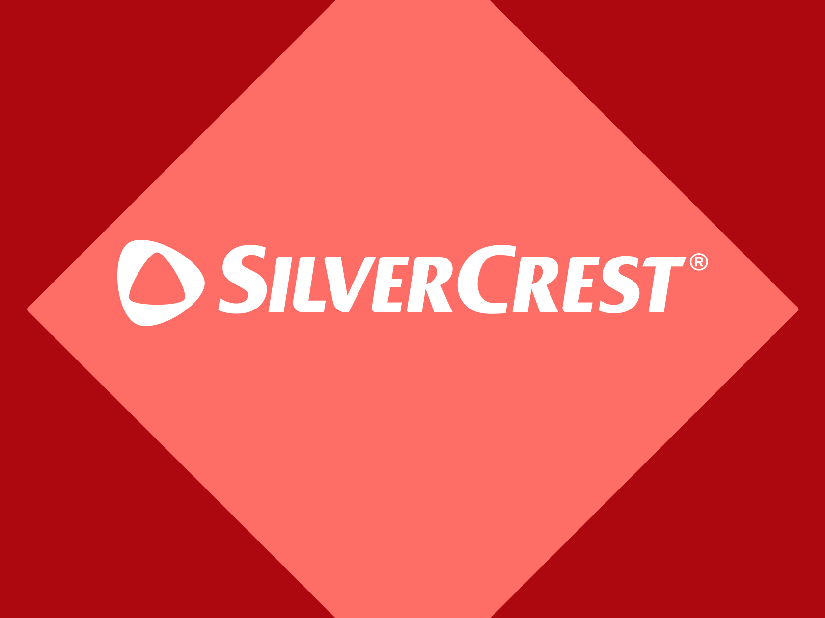 'Silvercrest' prekės ženklo logotipas rožinės spalvos fone.